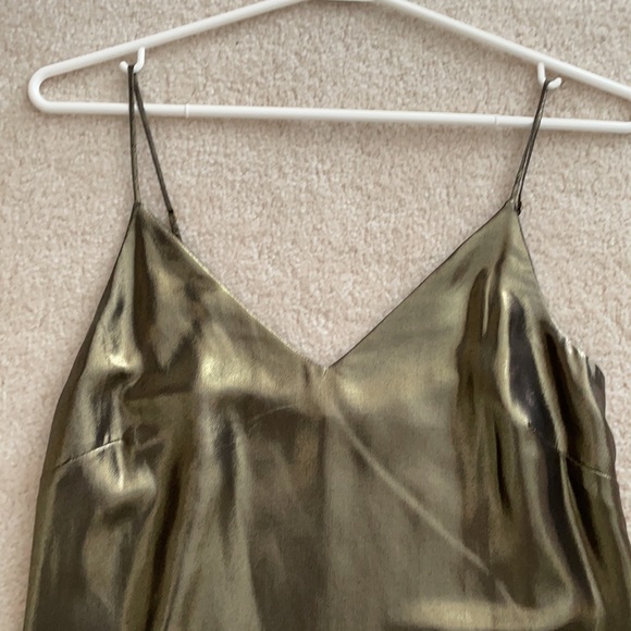 Wilfred Free Gold Metallic Vivienne Dress Xs - Picture 6 of 16